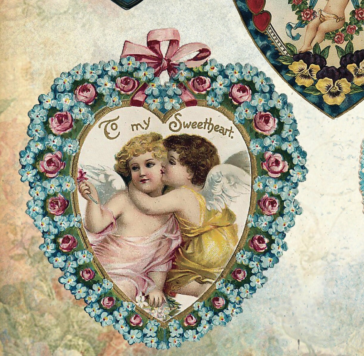 Large Decoupage Paper - Decoupage Art - Rice Paper for Decoupage - Vintage Decoupage - Baby Angels