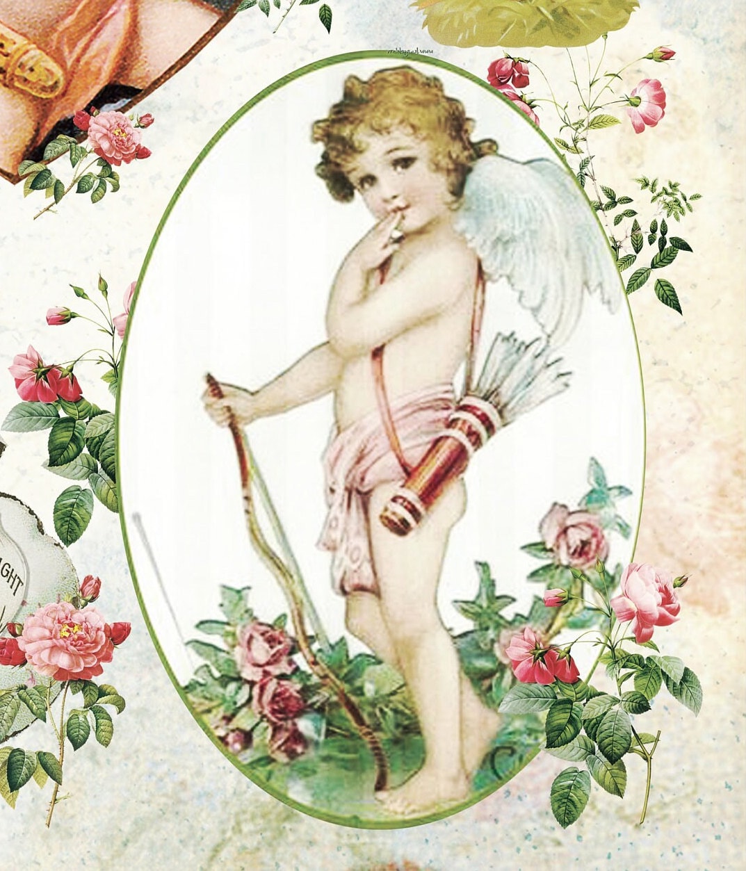 Large Decoupage Paper - Decoupage Art - Rice Paper for Decoupage - Vintage Decoupage - Baby Angels