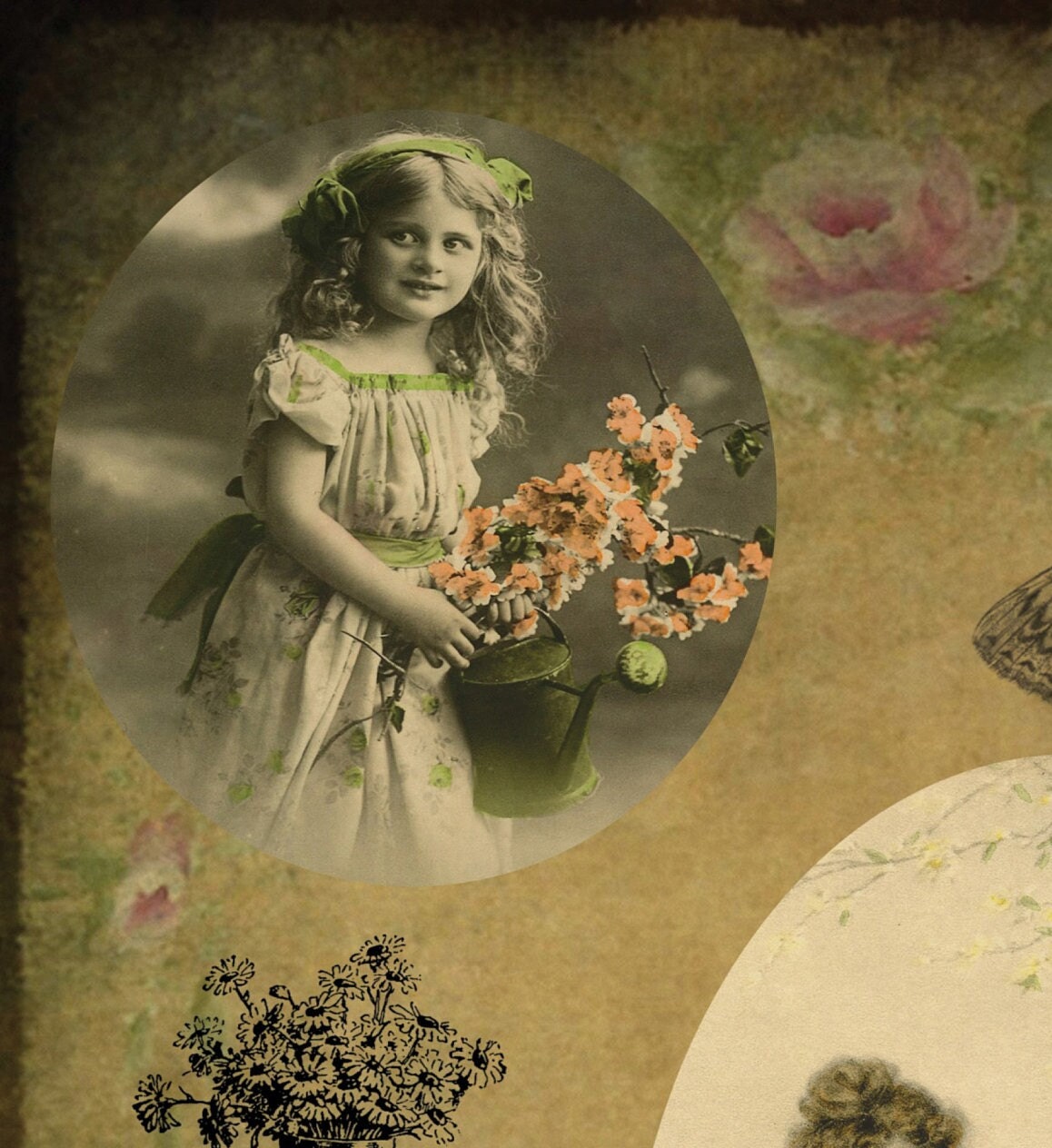 Mom & Child Vintage Decoupage Paper - Decoupage Art - Large Size Rice Paper for Decoupage - A3 A2 A1 A0