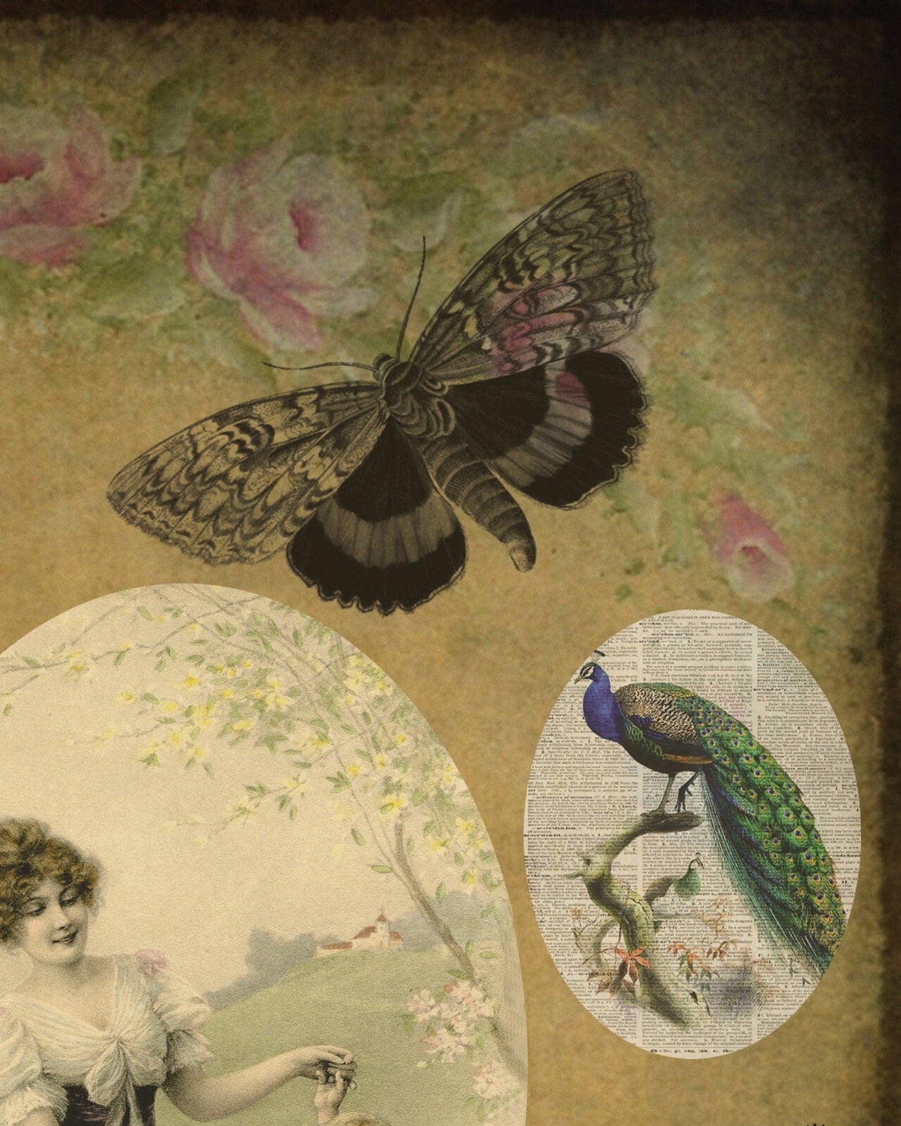 Mom & Child Vintage Decoupage Paper - Decoupage Art - Large Size Rice Paper for Decoupage - A3 A2 A1 A0