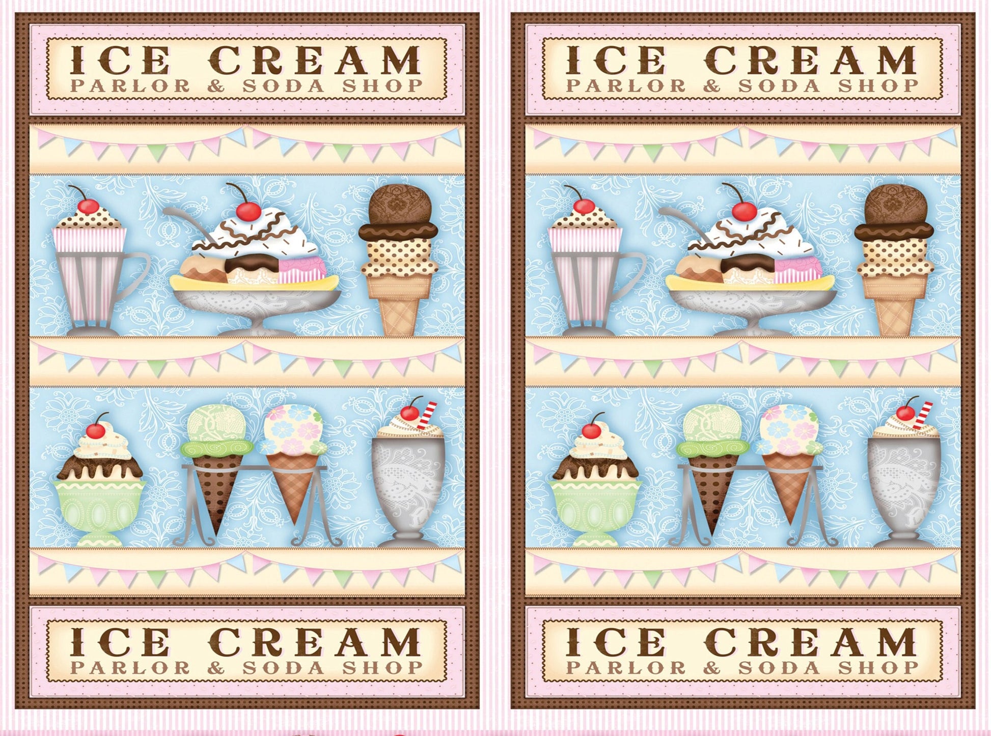 Ice Cream Decoupage Paper - Decoupage Art - Large Size Rice Paper for Decoupage - A3 A2 A1 A0
