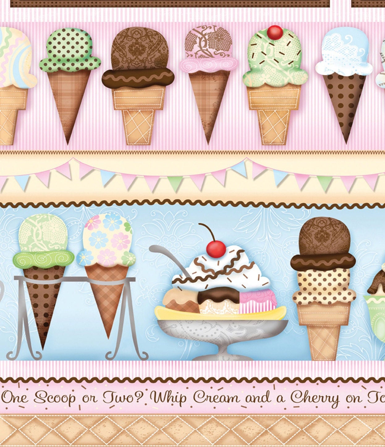 Ice Cream Decoupage Paper - Decoupage Art - Large Size Rice Paper for Decoupage - A3 A2 A1 A0