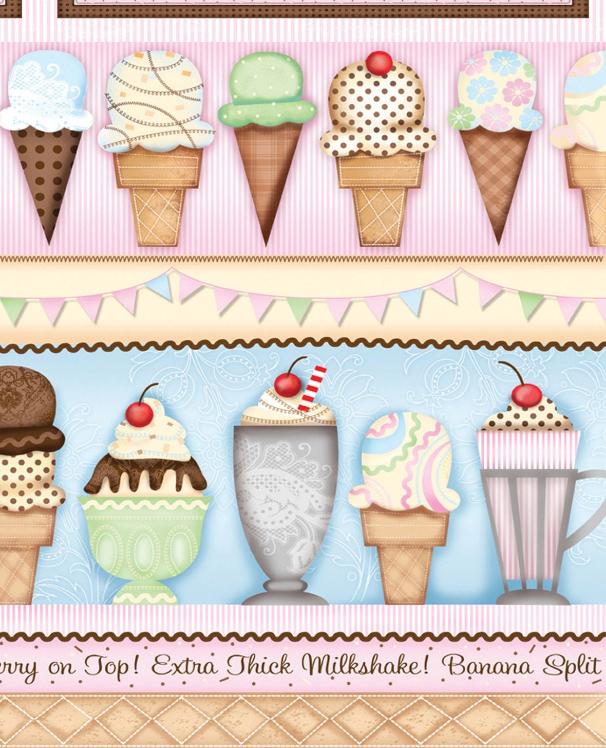 Ice Cream Decoupage Paper - Decoupage Art - Large Size Rice Paper for Decoupage - A3 A2 A1 A0