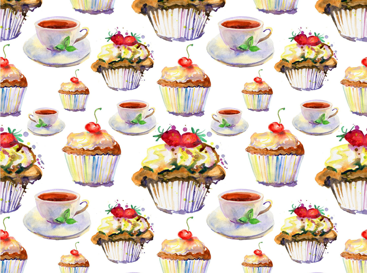 Cupcake Decoupage Paper - Decoupage Art - Large Size Rice Paper for Decoupage - A3 A2 A1 A0