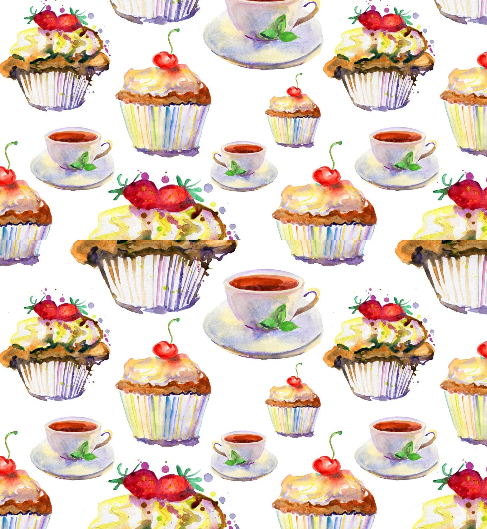 Cupcake Decoupage Paper - Decoupage Art - Large Size Rice Paper for Decoupage - A3 A2 A1 A0