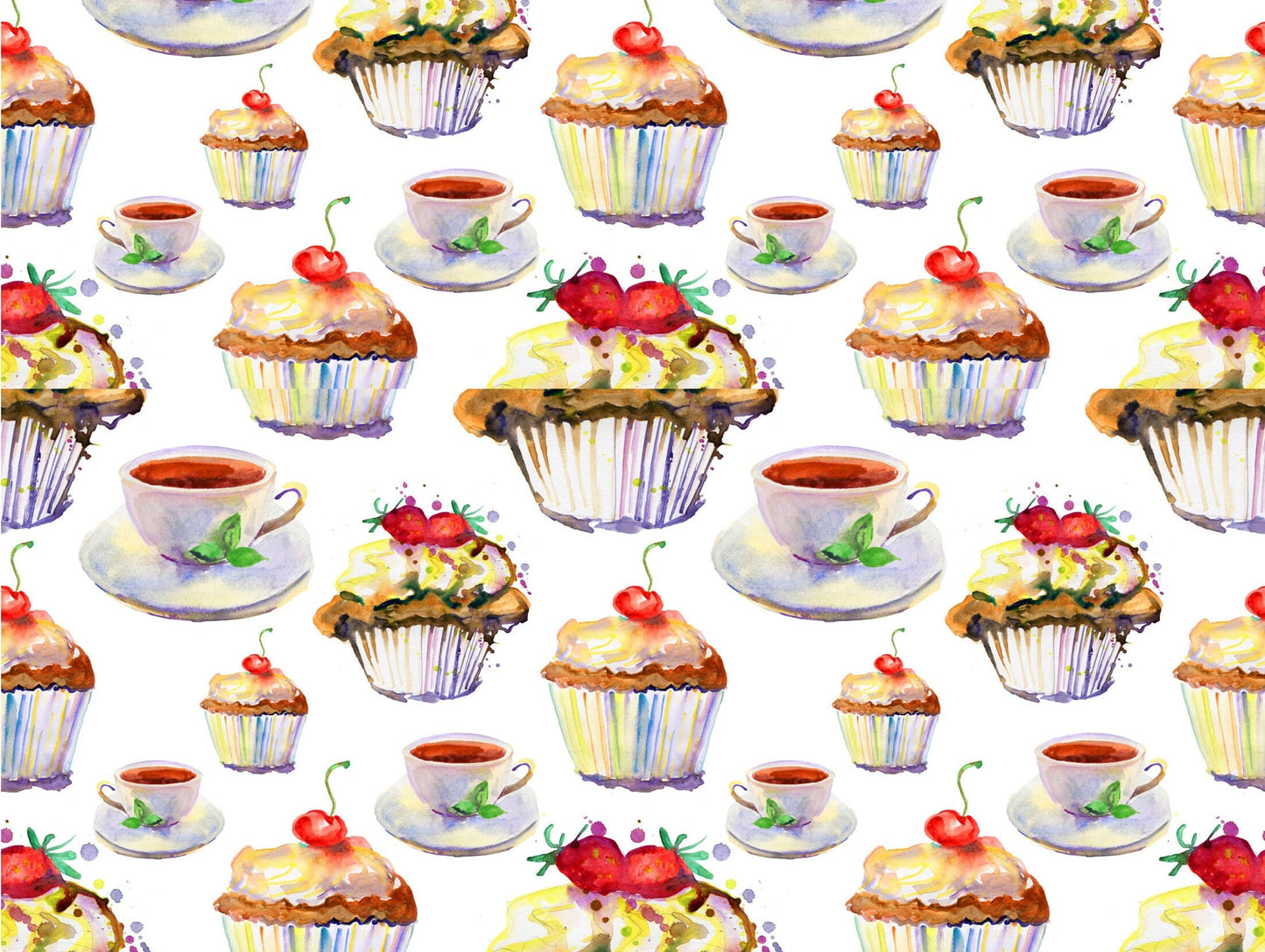 Cupcake Decoupage Paper - Decoupage Art - Large Size Rice Paper for Decoupage - A3 A2 A1 A0