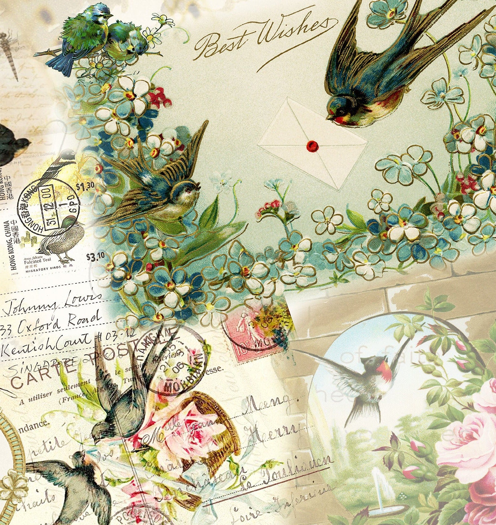 Butterfly Rice Paper for Decoupage - Furniture Vintage Decorative Paper A3 A2 A1 A0