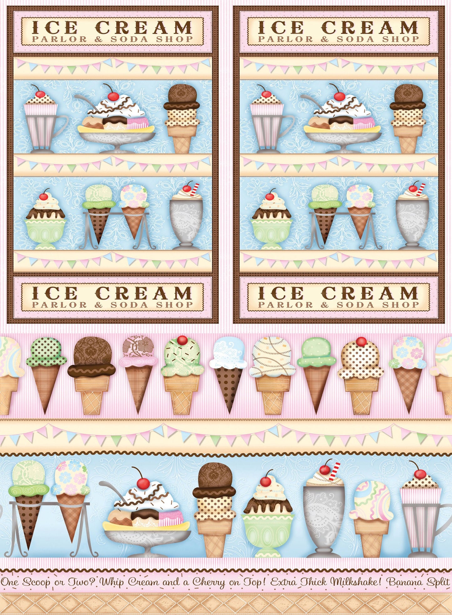 Ice Cream Decoupage Paper - Decoupage Art - Large Size Rice Paper for Decoupage - A3 A2 A1 A0