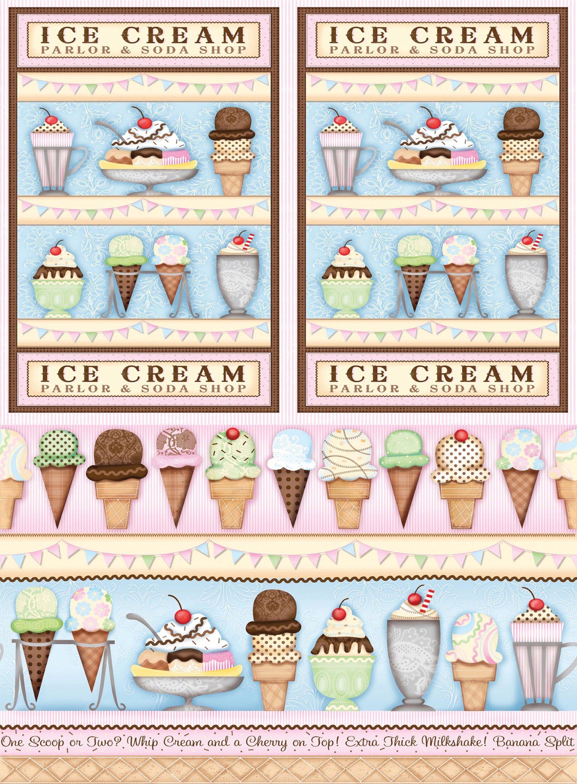 Ice Cream Decoupage Paper - Decoupage Art - Large Size Rice Paper for Decoupage - A3 A2 A1 A0