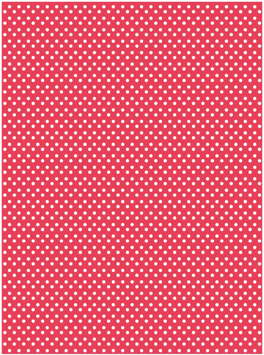 Red Polka-Dot Pattern Decoupage Paper - Decoupage Art - Large Size Rice Paper for Decoupage