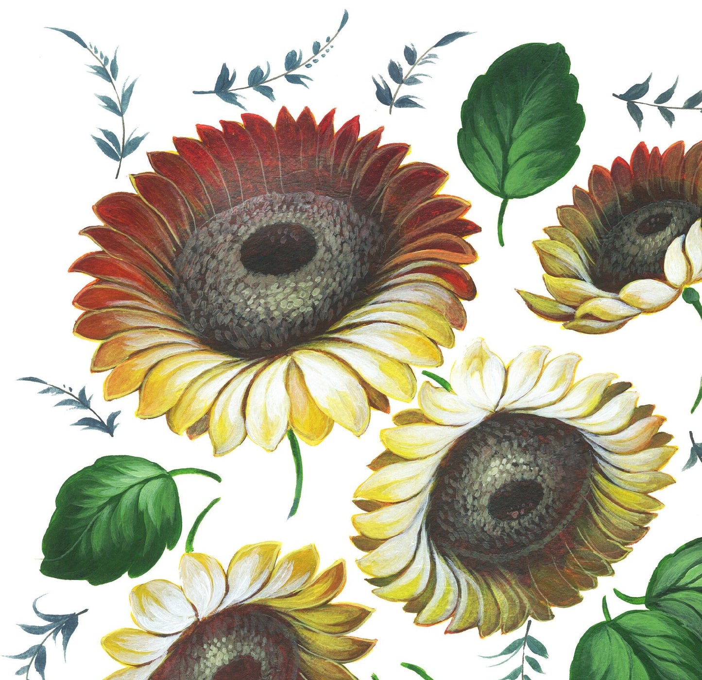 Large Decoupage Paper for Furniture - Decoupage Art - Rice Paper for Decoupage - Sunflower Floral Decoupage
