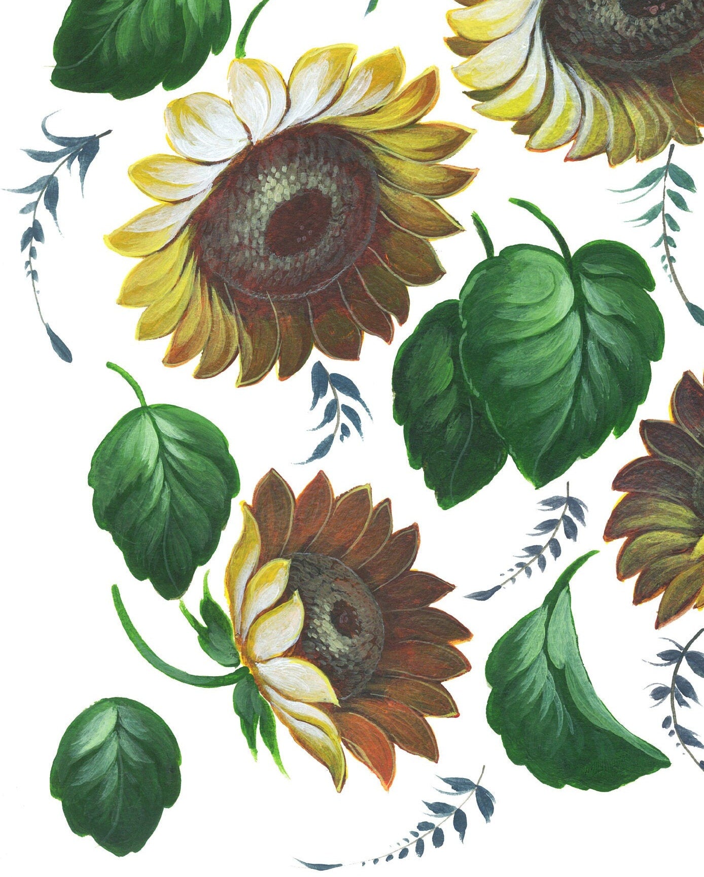 Large Decoupage Paper for Furniture - Decoupage Art - Rice Paper for Decoupage - Sunflower Floral Decoupage