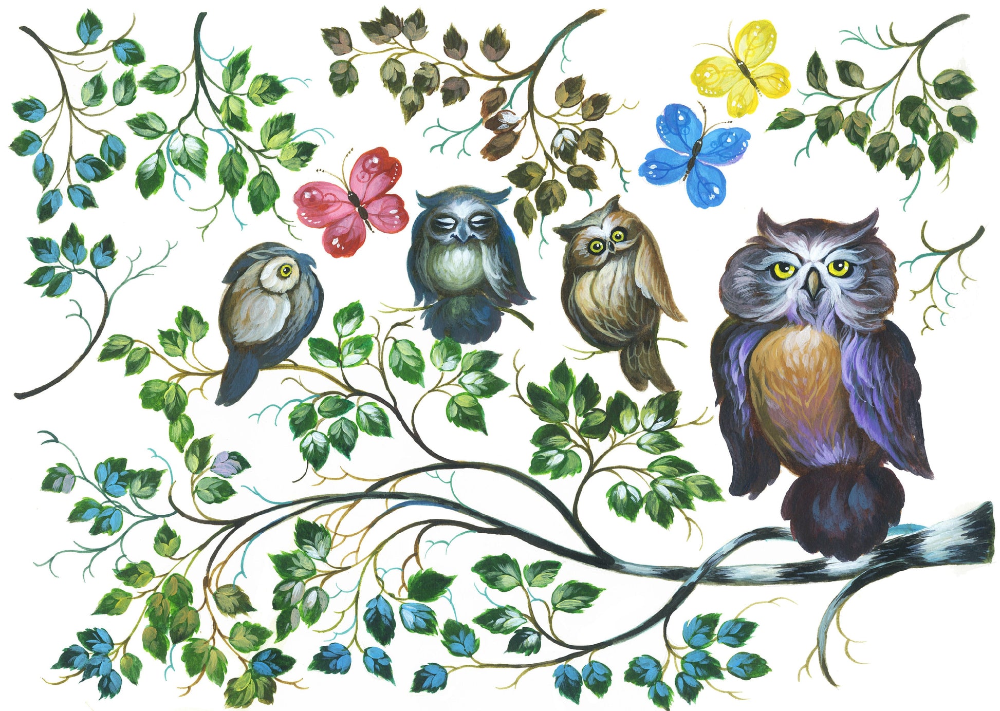 owl decoupage paper