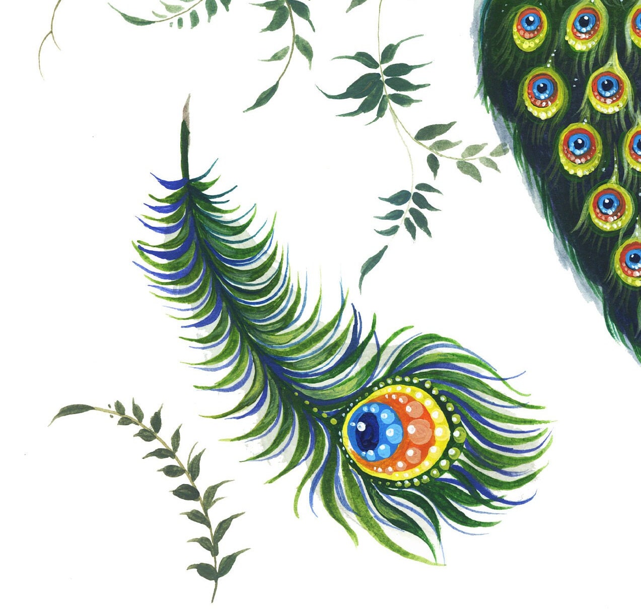 Large Decoupage Paper for Furniture - Decoupage Art - Rice Paper for Decoupage - Peacock Decoupage