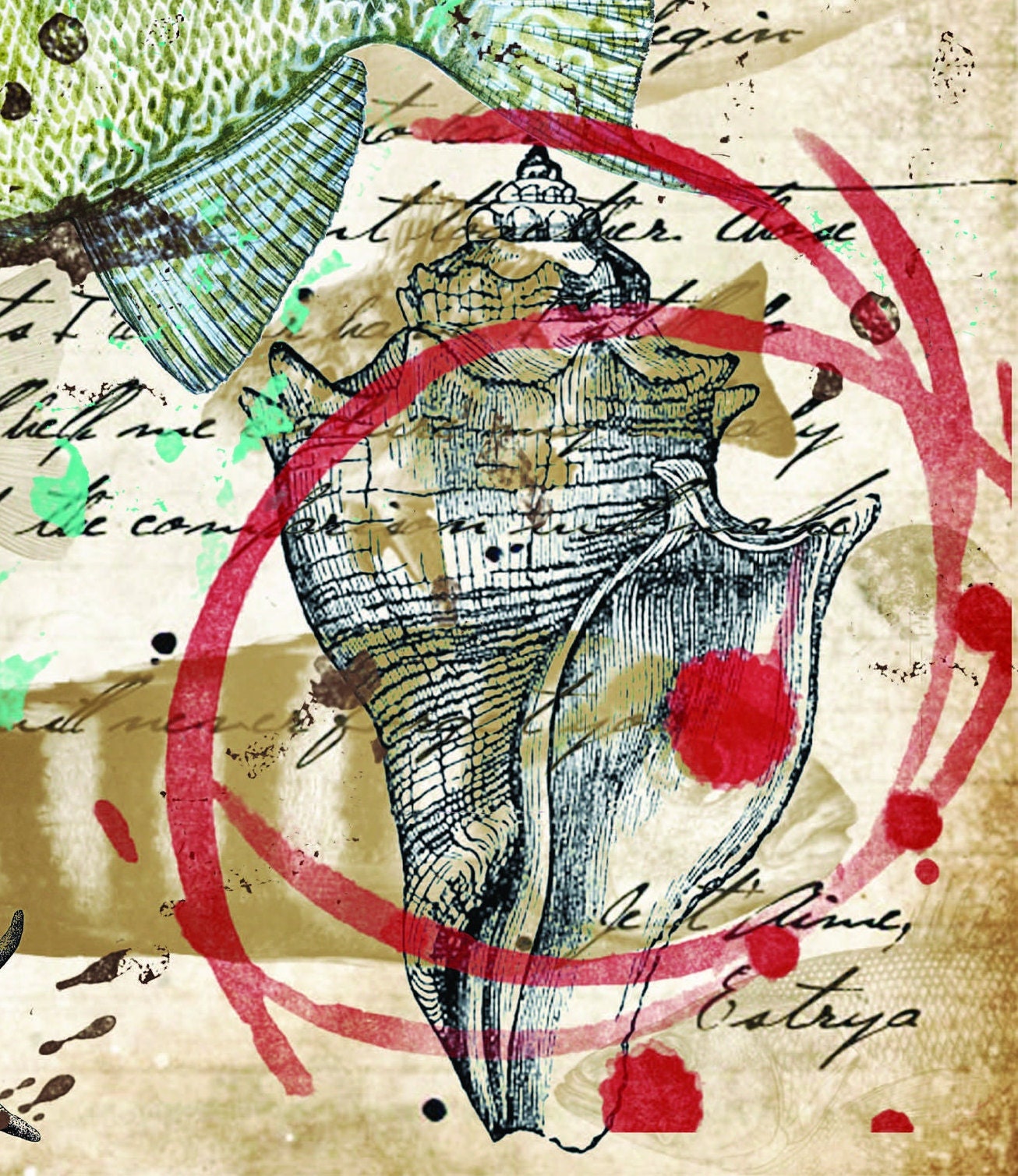 Large Decoupage Paper - Decoupage Art - Rice Paper for Decoupage - Sea Life - Fish, Seahorse