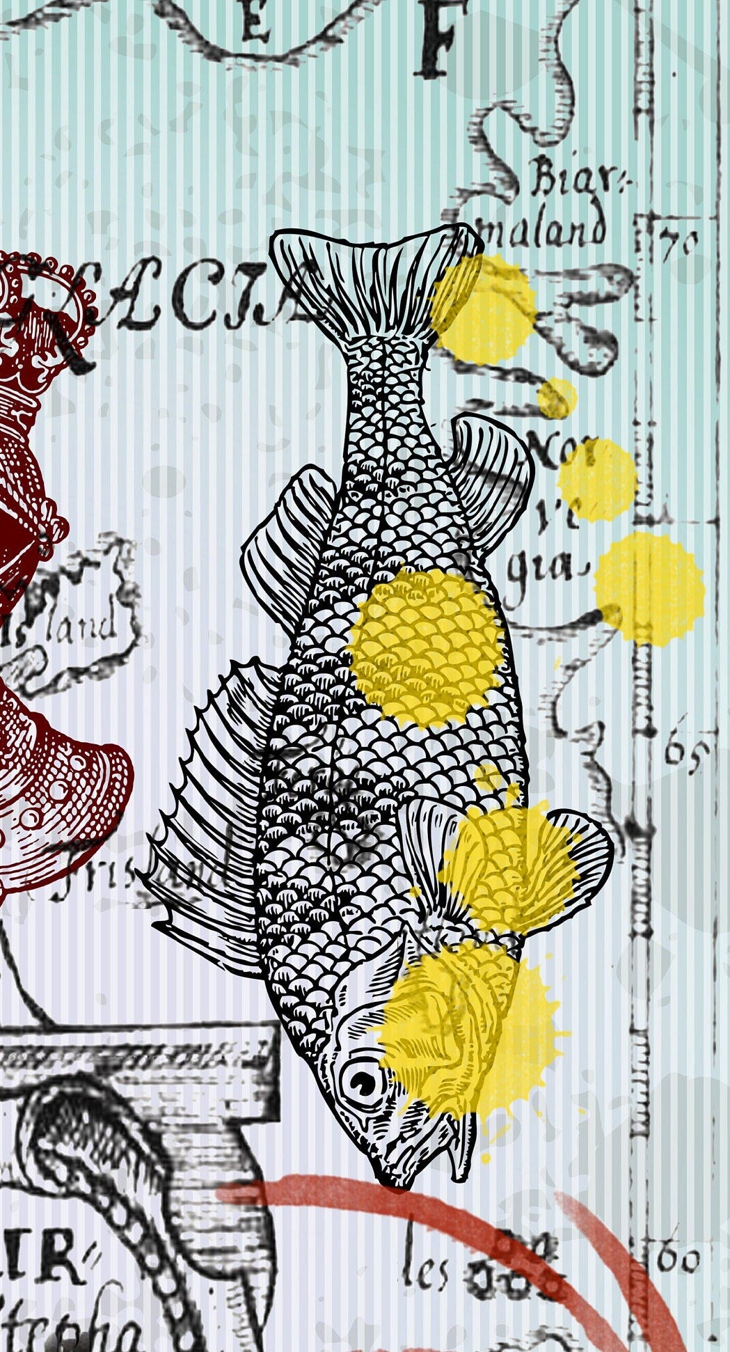 Large Decoupage Paper - Decoupage Art - Rice Paper for Decoupage - Sea Life - Fish - Seahorse