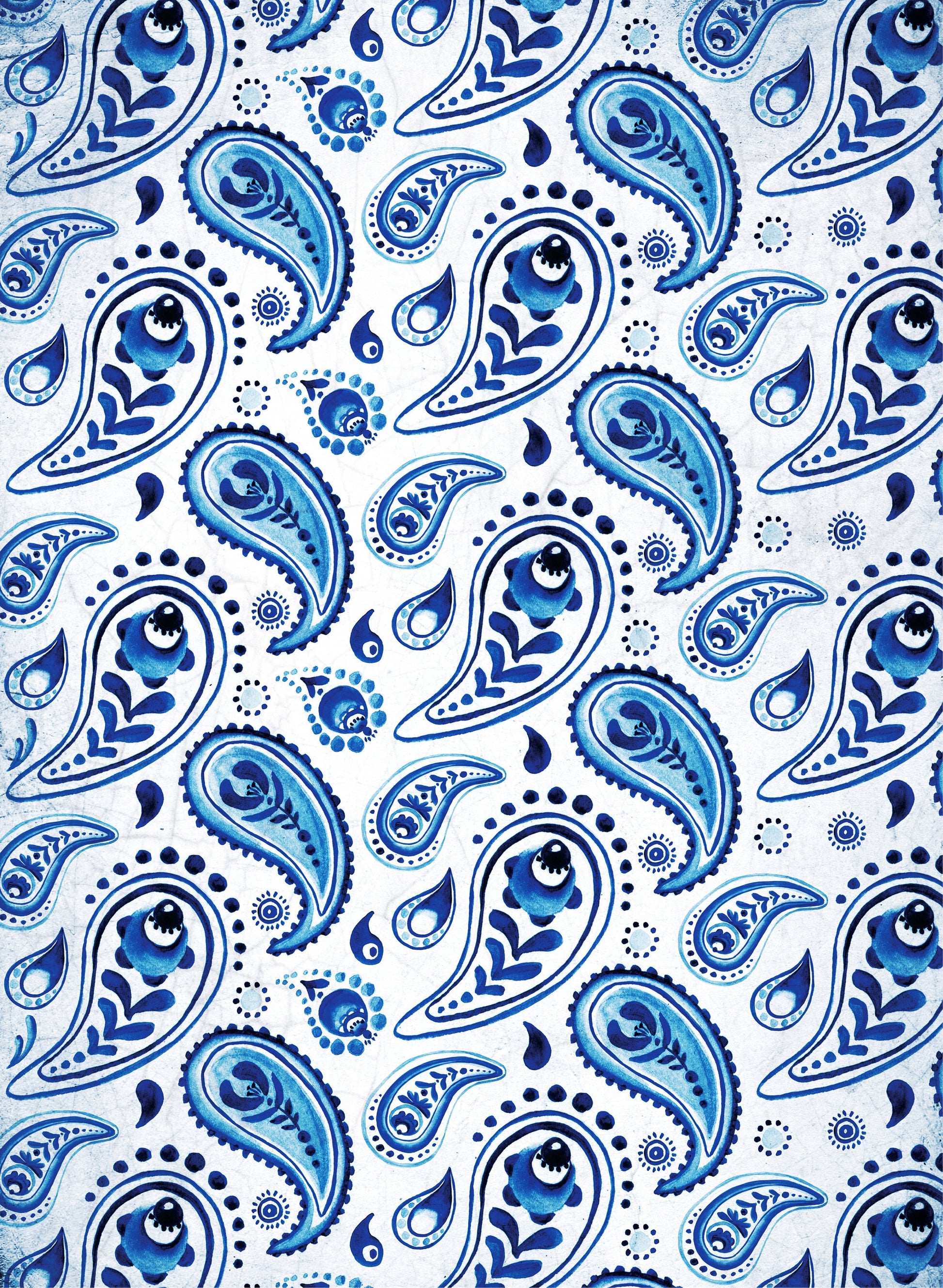 Large Decoupage Paper - Decoupage Art - Rice Paper for Decoupage - Vintage Decoupage - Blue Floral