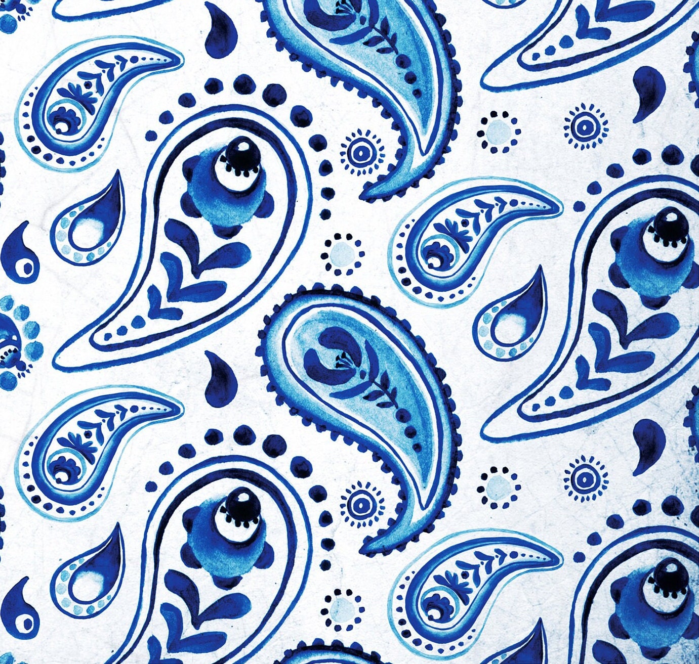 Large Decoupage Paper - Decoupage Art - Rice Paper for Decoupage - Vintage Decoupage - Blue Floral