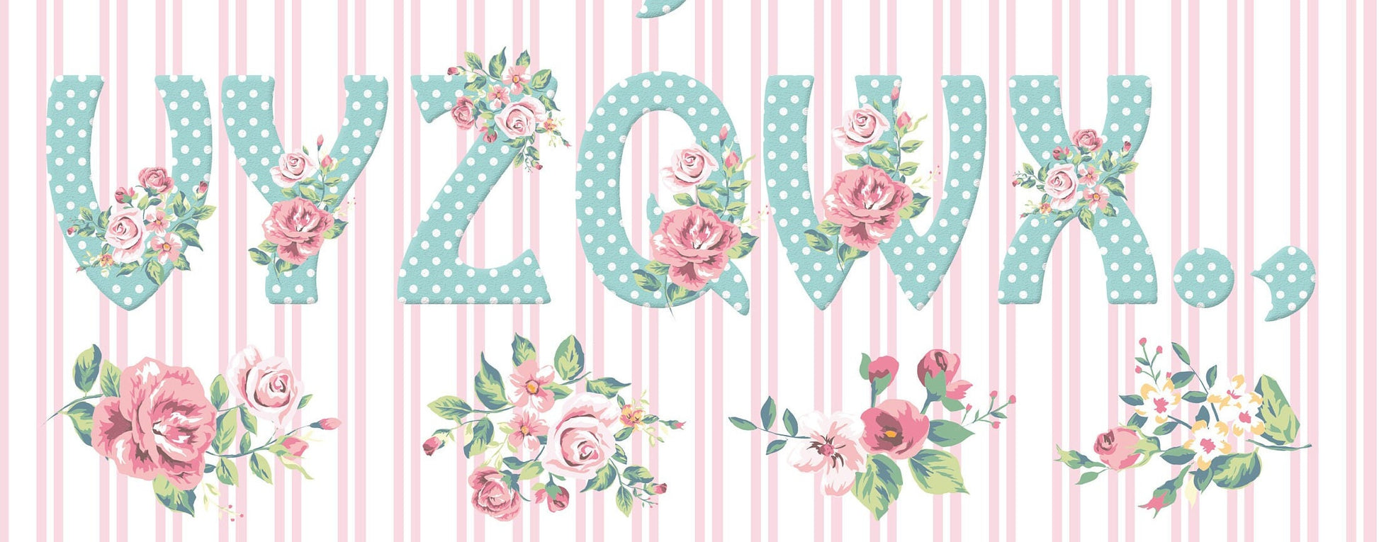 Large Decoupage Paper - Decoupage Art - Rice Paper for Decoupage - Vintage Decoupage - Floral Alphabet