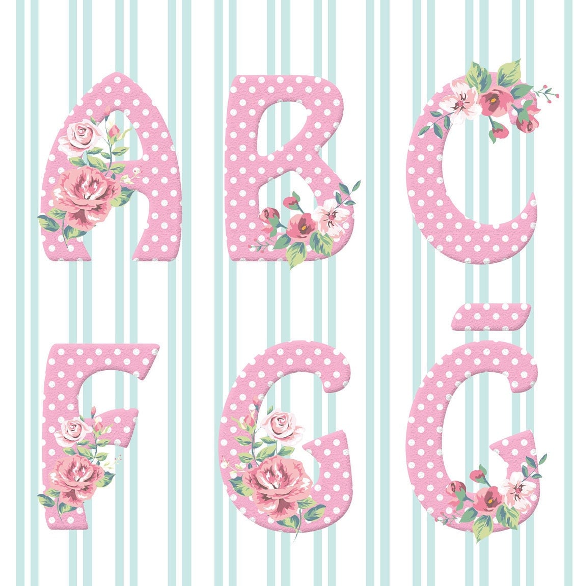 Large Decoupage Paper - Decoupage Art - Rice Paper for Decoupage - Vintage Decoupage - Floral Alphabet