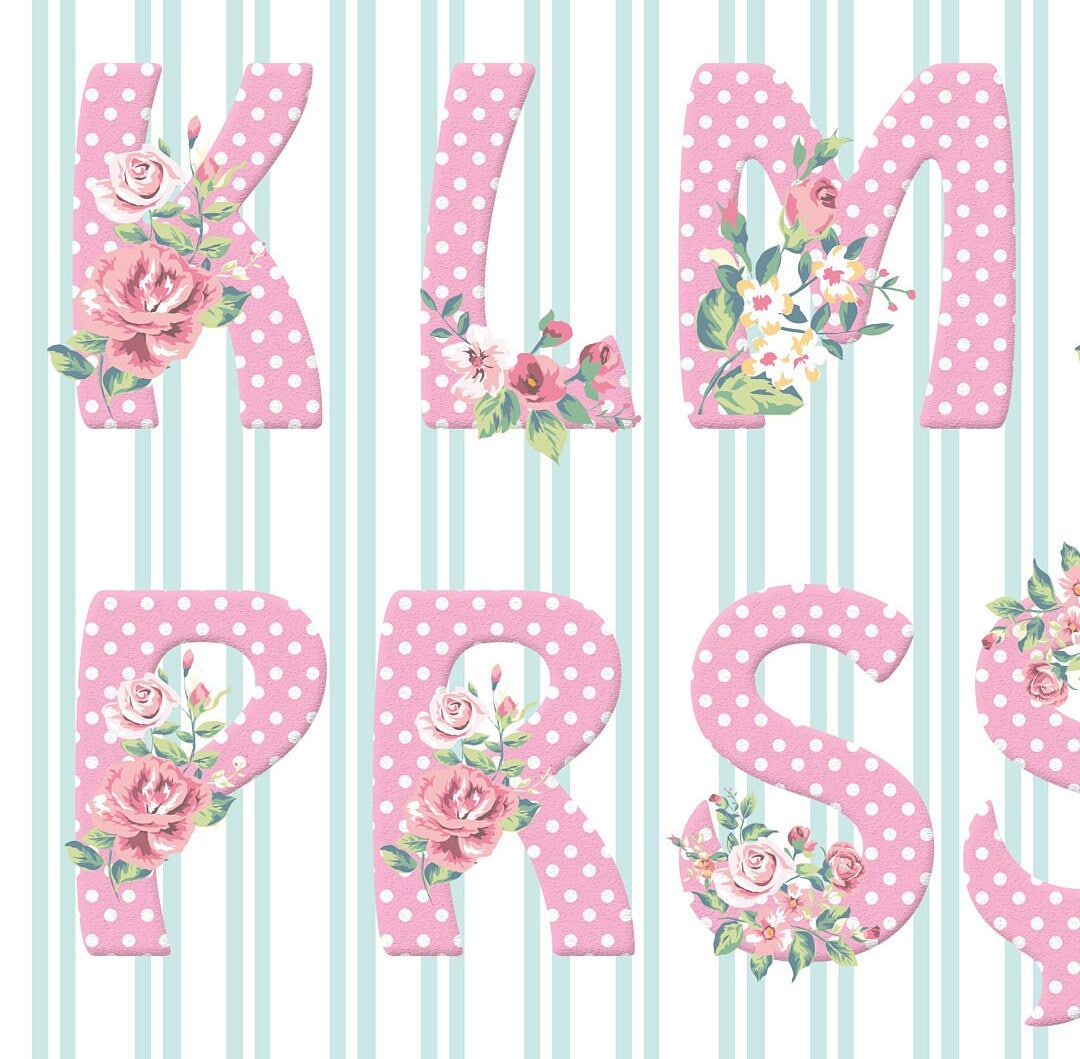 Large Decoupage Paper - Decoupage Art - Rice Paper for Decoupage - Vintage Decoupage - Floral Alphabet