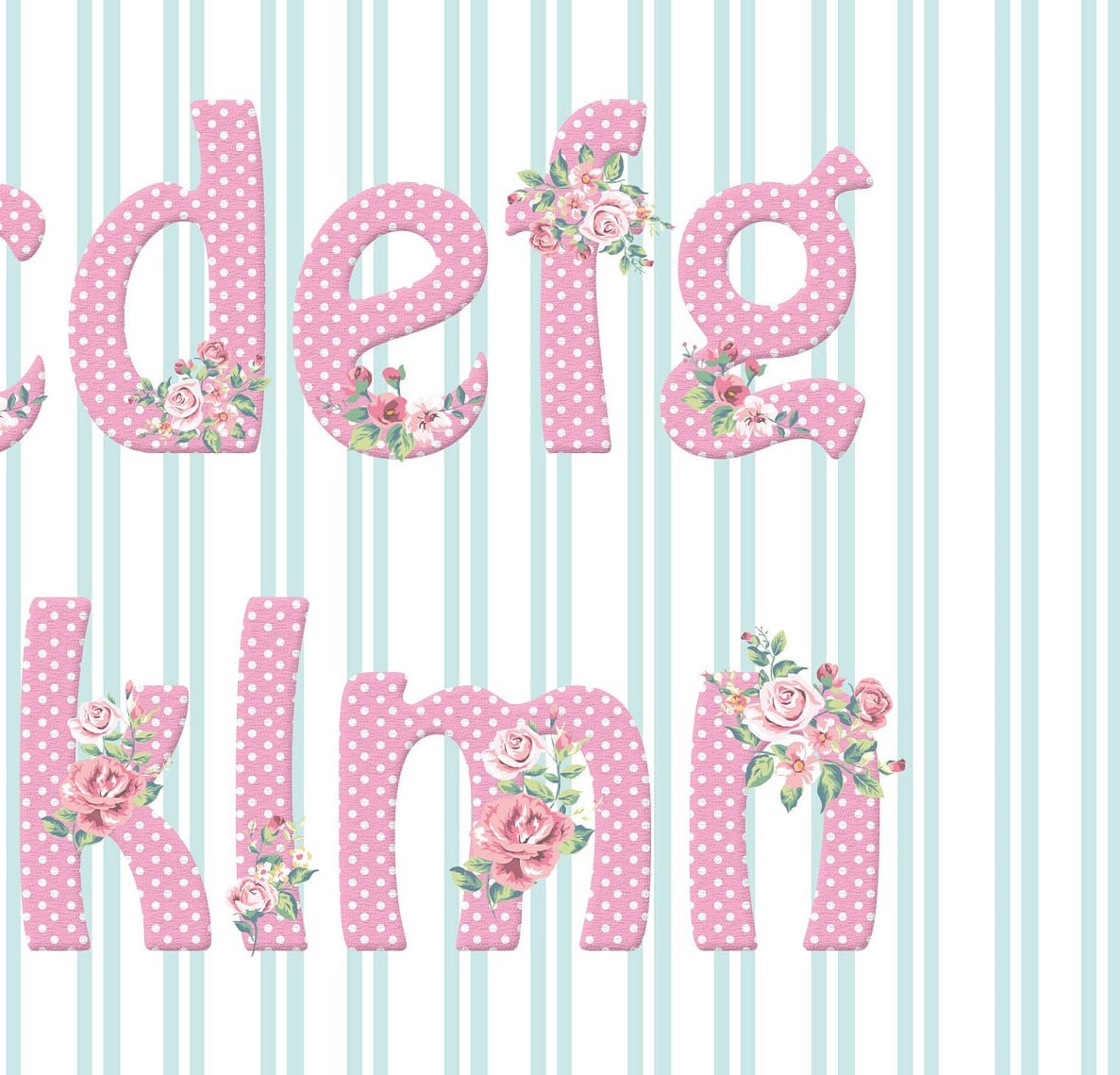 Large Decoupage Paper - Decoupage Art - Rice Paper for Decoupage - Vintage Decoupage - Floral Alphabet