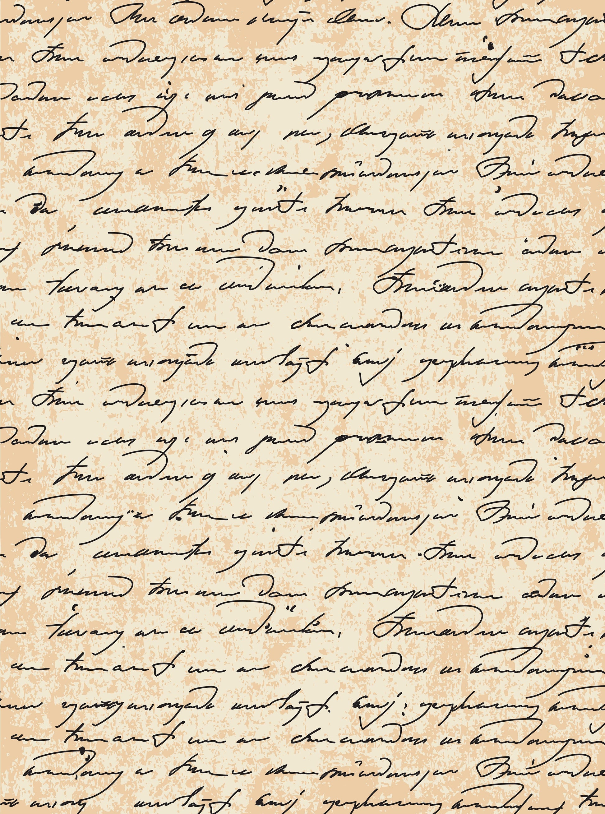Large Vintage Handwriting Rice Paper – Decoupage Art for Crafts