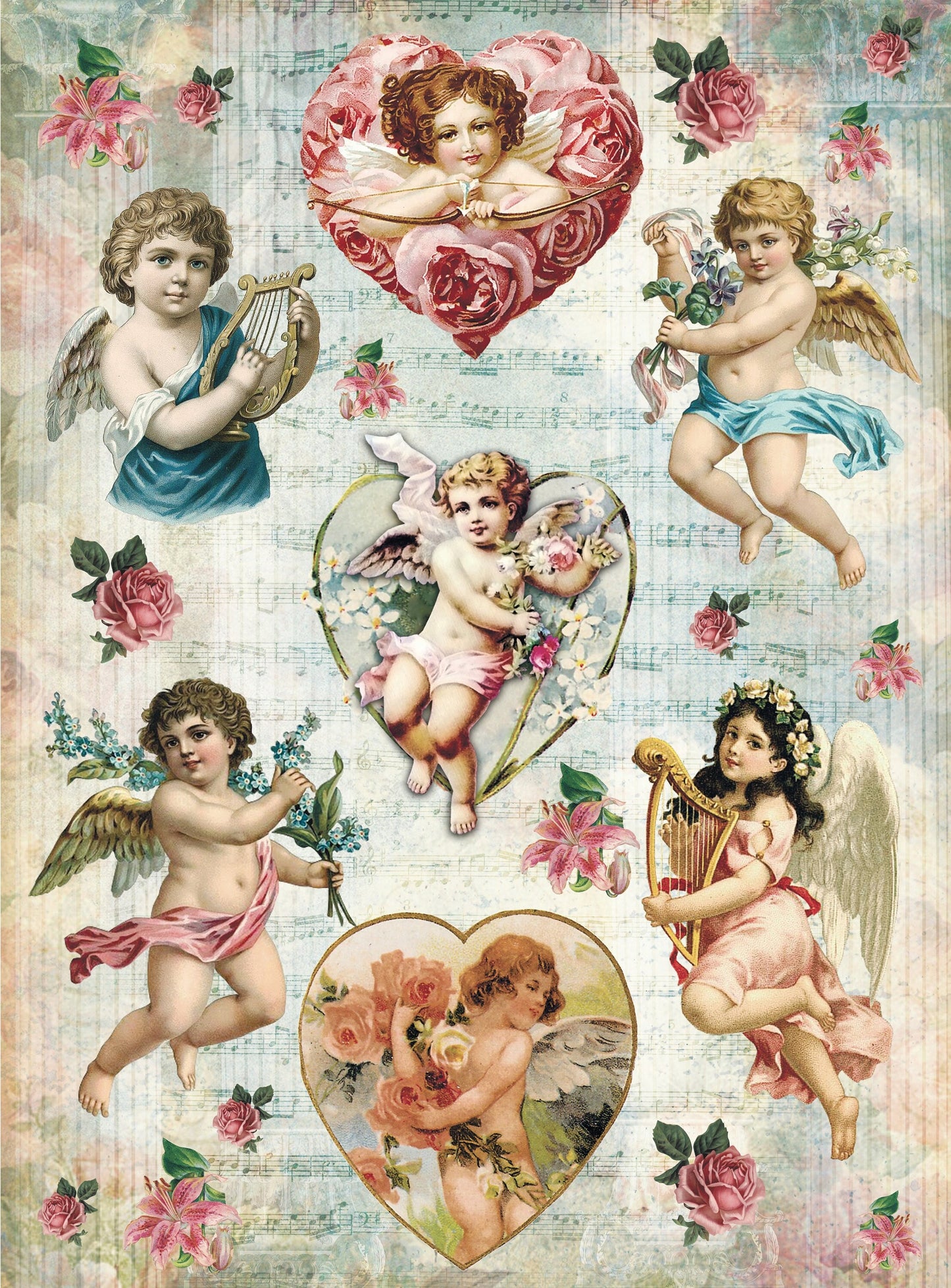 Vintage Angels Decoupage Rice Paper – Crafting Art Supplies