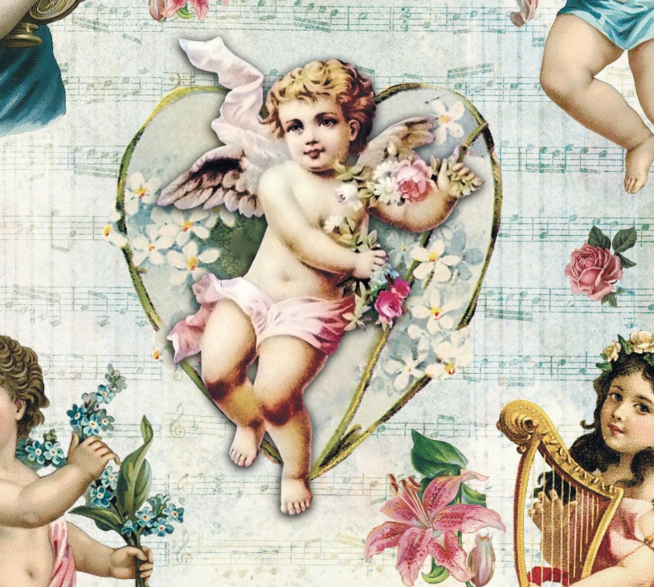 Vintage Angels Decoupage Rice Paper – Crafting Art Supplies
