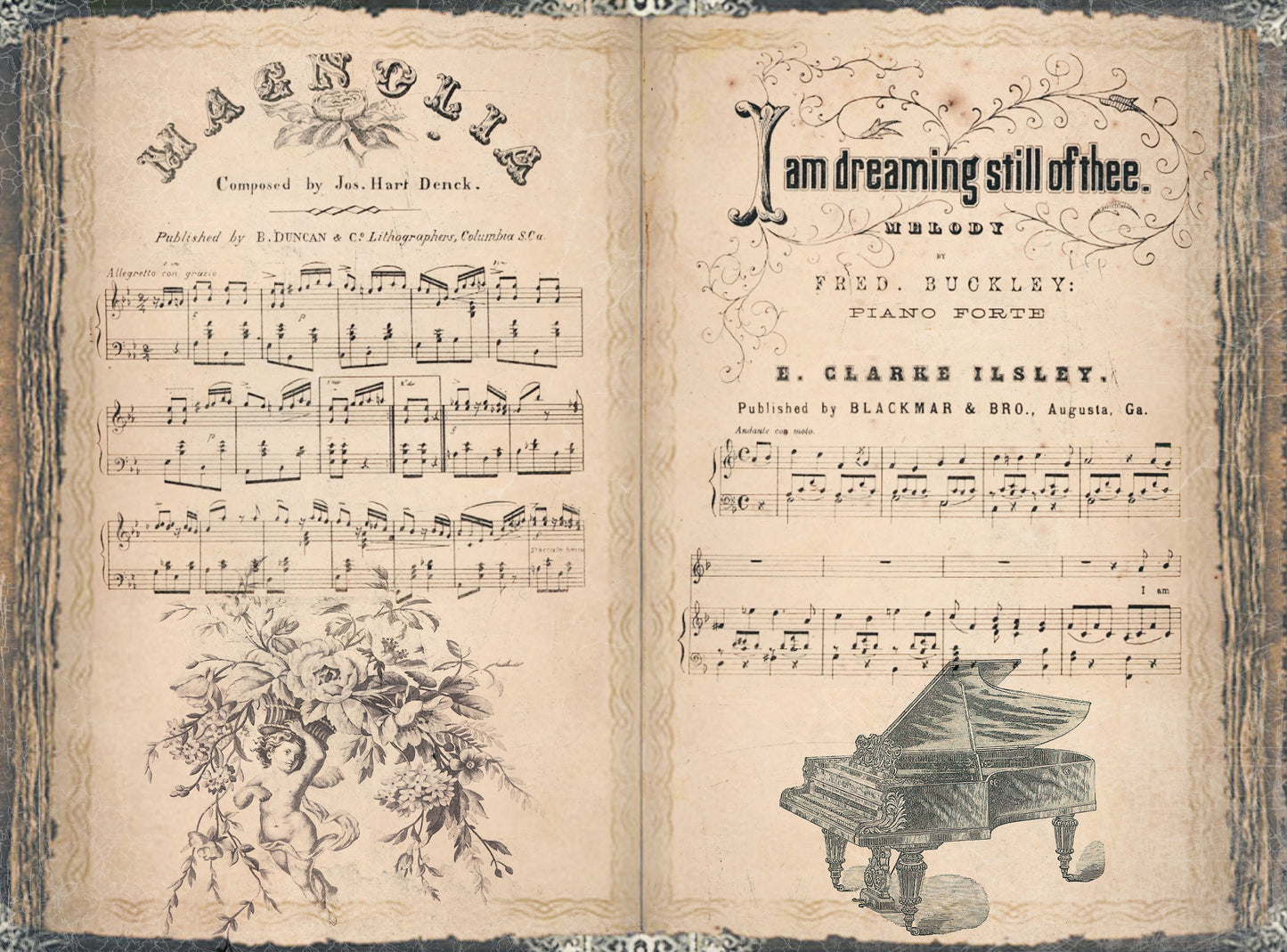 Large Decoupage Paper - Decoupage Art - Rice Paper for Decoupage - Vintage Decoupage - Music Notes - Piano
