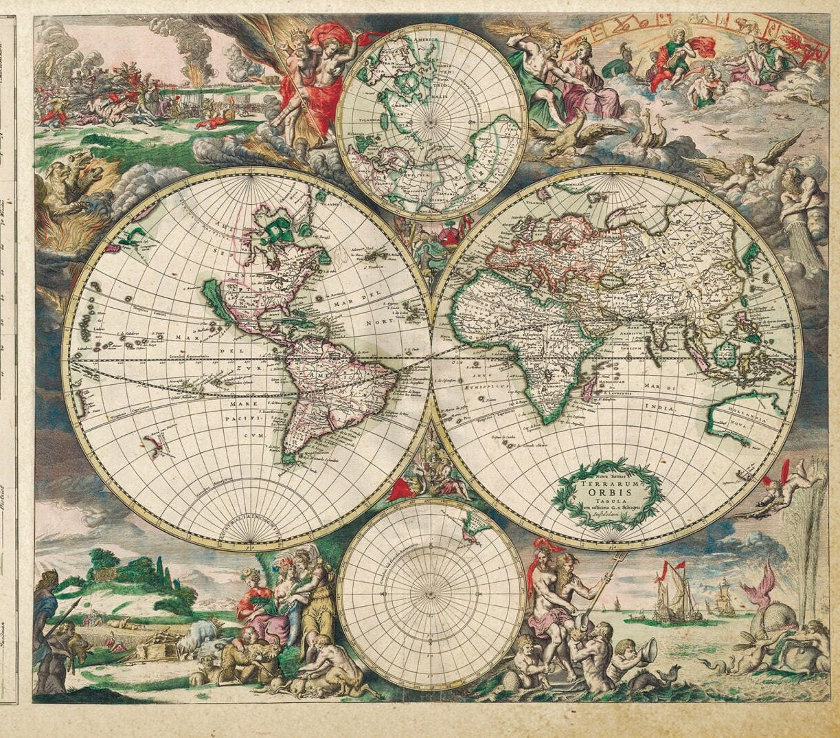 Large Decoupage Paper - Decoupage Art - Rice Paper for Decoupage - Decoupage for Furniture - Vintage Decoupage - Old World Maps