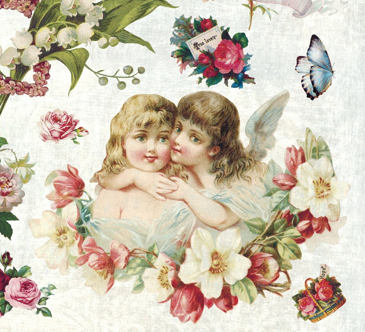 Large Decoupage Paper - Decoupage Art - Rice Paper for Decoupage - Decoupage for Furniture - Vintage Decoupage - Wedding Bride