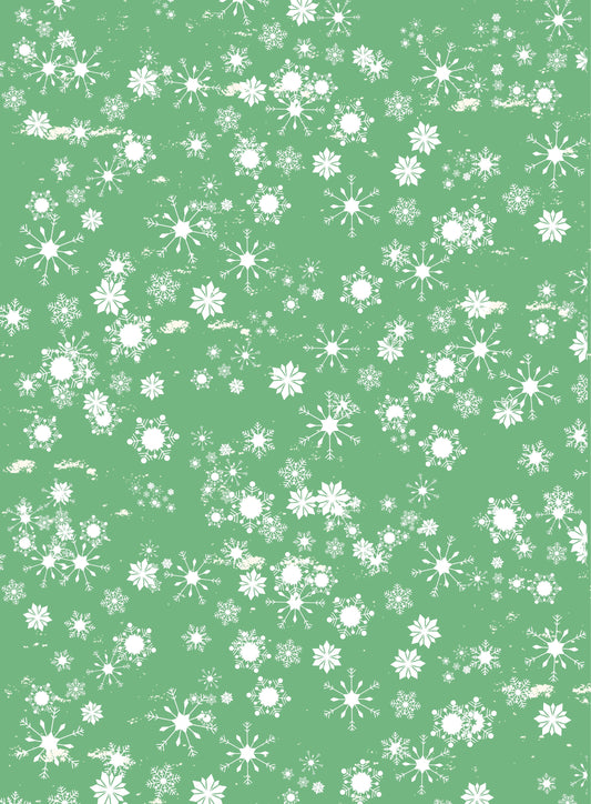 Large Decoupage Paper - Decoupage Art - Rice Paper for Decoupage - Decoupage for Furniture - Vintage Decoupage - Christmas Snowflake Green