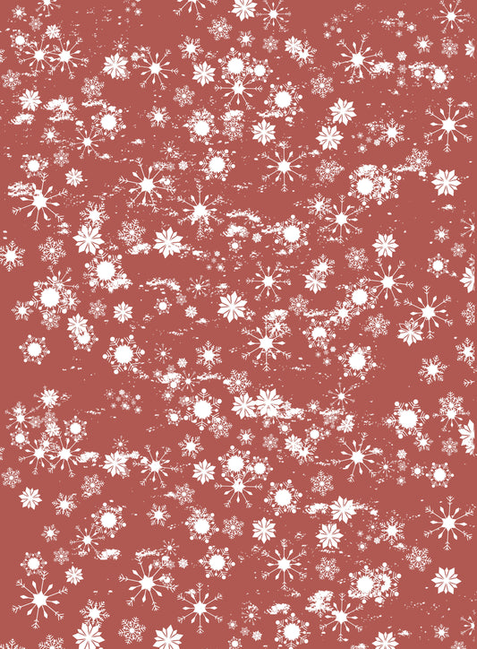 Large Decoupage Paper - Decoupage Art - Rice Paper for Decoupage - Decoupage for Furniture - Vintage Decoupage - Christmas Snowflake Red
