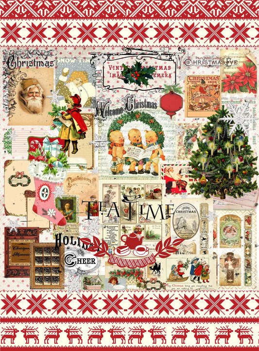Large Decoupage Paper - Decoupage Art - Rice Paper for Decoupage - Decoupage for Furniture - Vintage Decoupage - Christmas