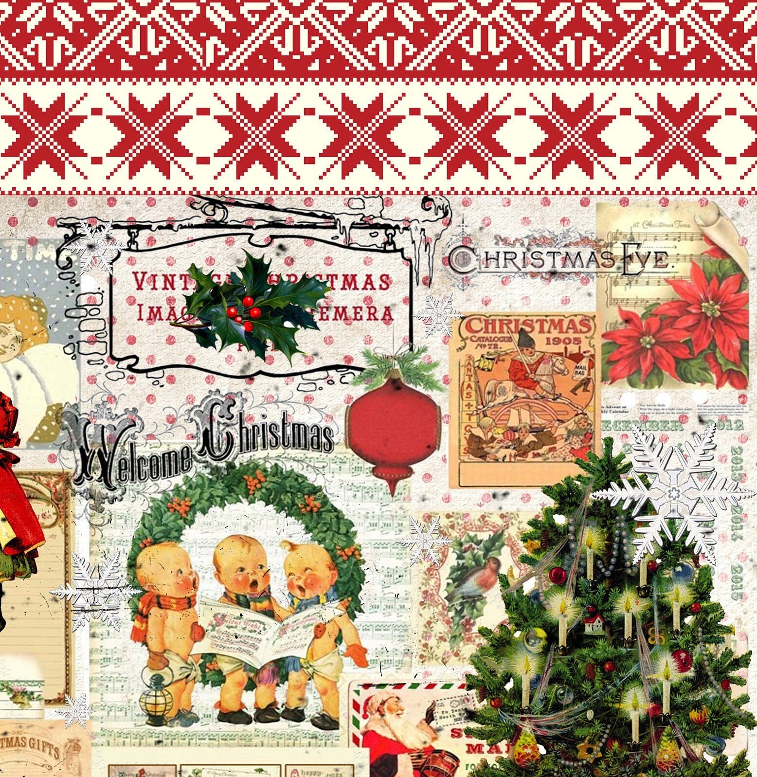 Large Decoupage Paper - Decoupage Art - Rice Paper for Decoupage - Decoupage for Furniture - Vintage Decoupage - Christmas