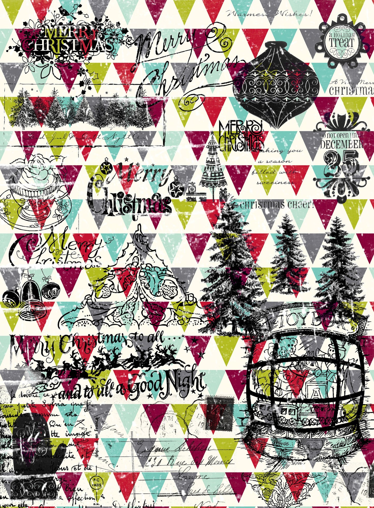 christmas decoupage paper
