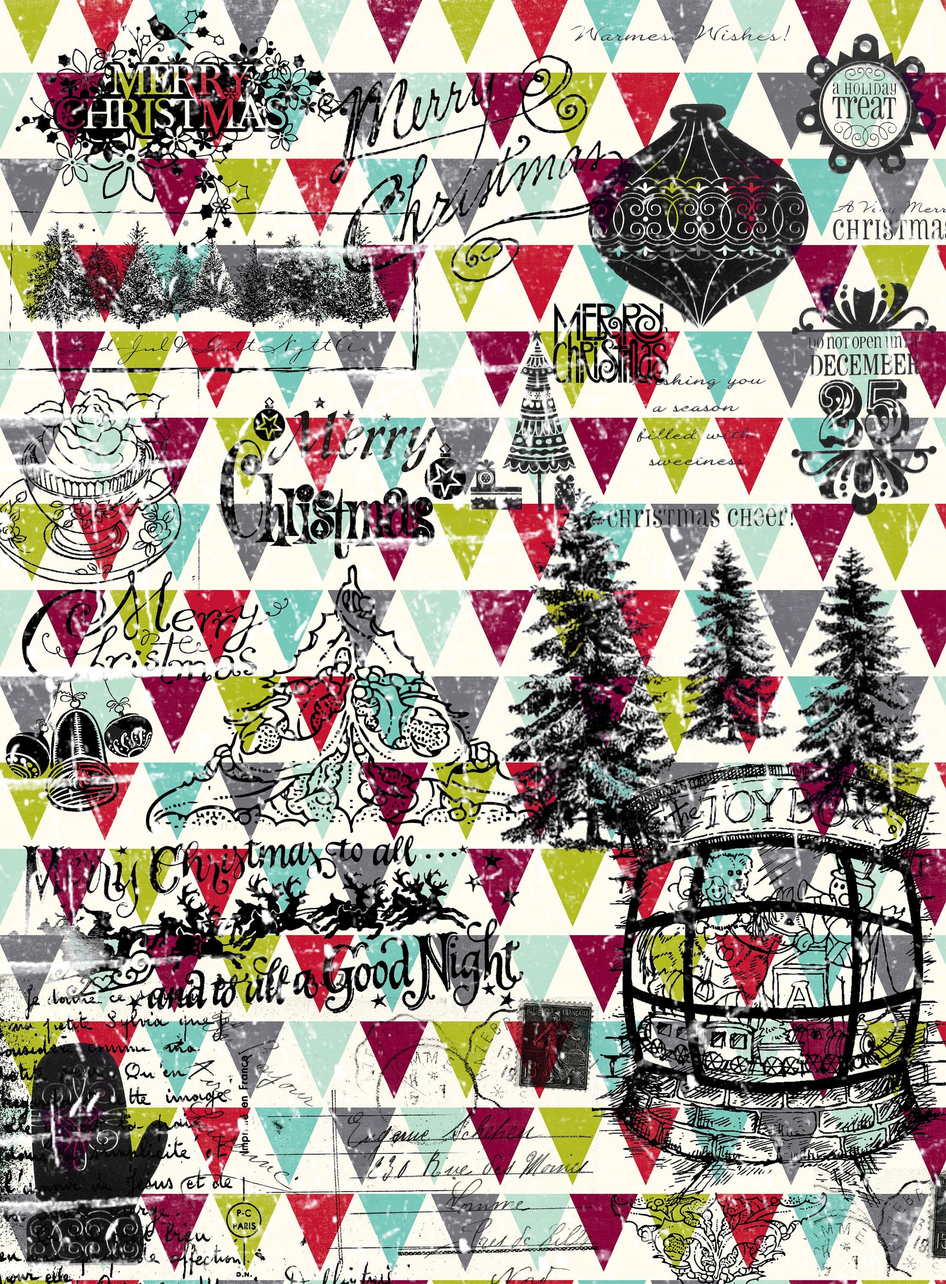 christmas decoupage paper