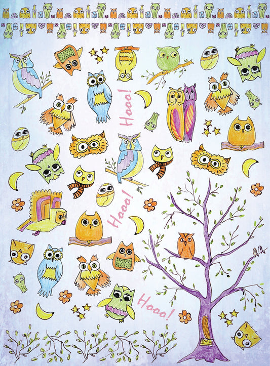 Hoooooo! Owl - Decoupage Paper - Decoupage Art - Rice Paper for Decoupage