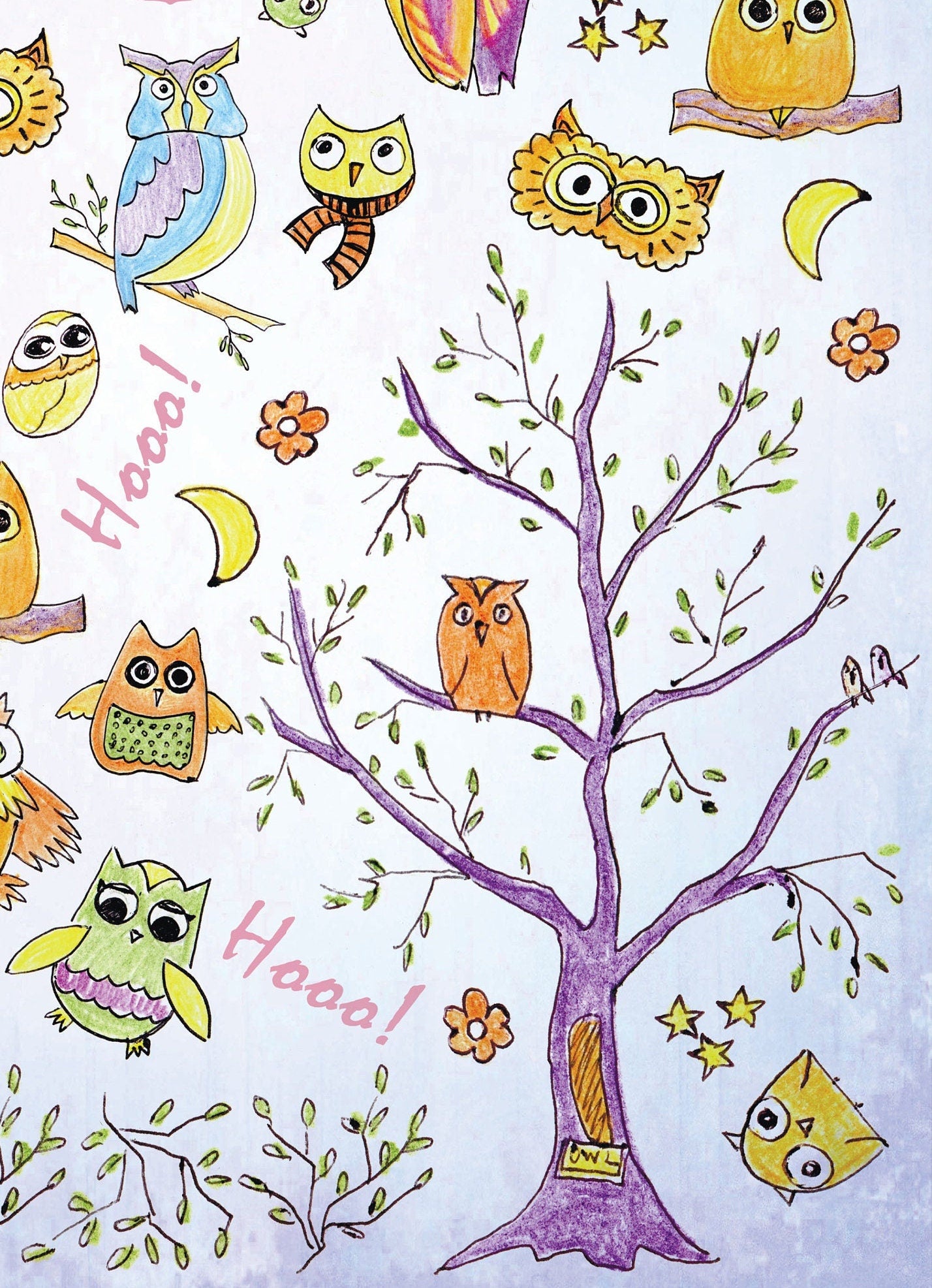 Hoooooo! Owl - Decoupage Paper - Decoupage Art - Rice Paper for Decoupage