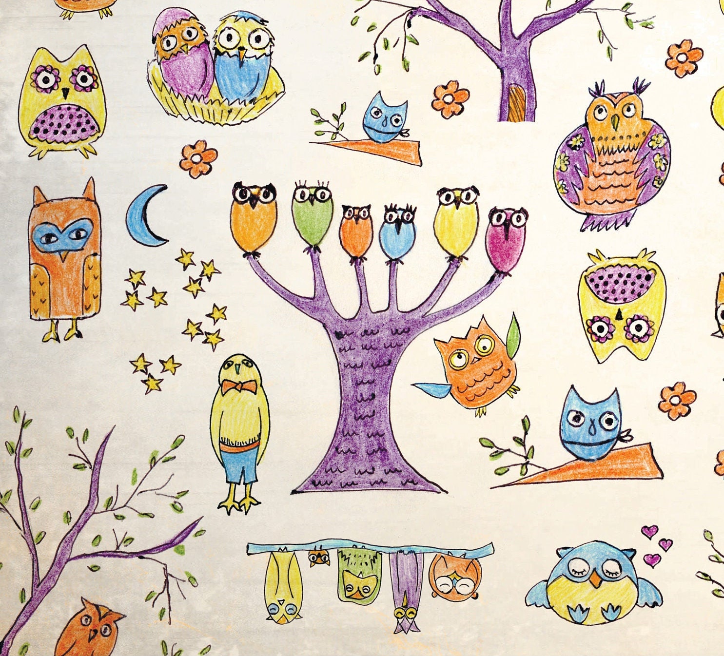 Hoooooo! Owl - Decoupage Paper - Decoupage Art - Rice Paper for Decoupage
