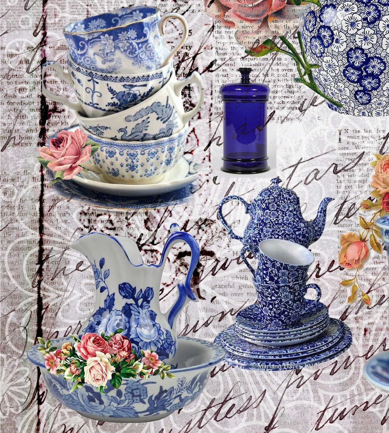 Large Decoupage Paper - Decoupage Art - Rice Paper for Decoupage - Decoupage for Furniture - Vintage Decoupage