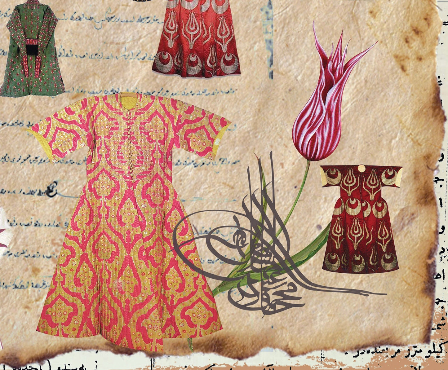 Large Size Rice Paper for Decoupage - Furniture Decoupage - Vintage Decoupage - Traditional Clothes - Robe - Ottoman