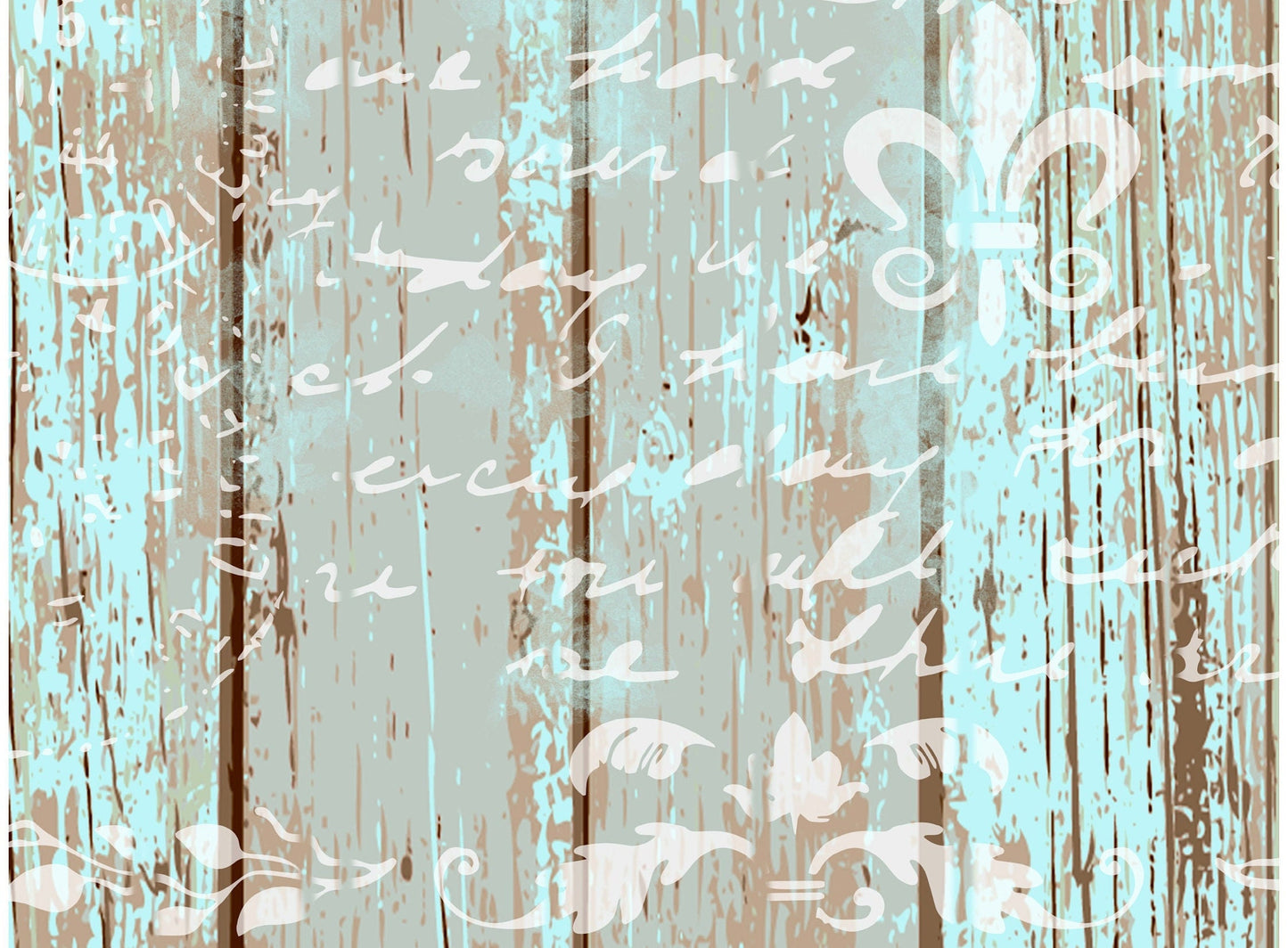 Large Rice Paper for Decoupage - Furniture Decoupage - Vintage Decoupage - Floral Decoupage Paper - Old Wooden Floor Handwrite