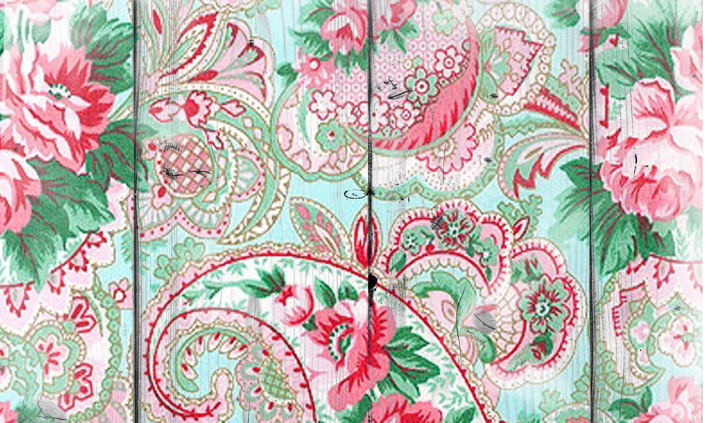 Large Rice Paper for Decoupage - Furniture Decoupage - Vintage Decoupage - Floral Decoupage Paper - Red Roses