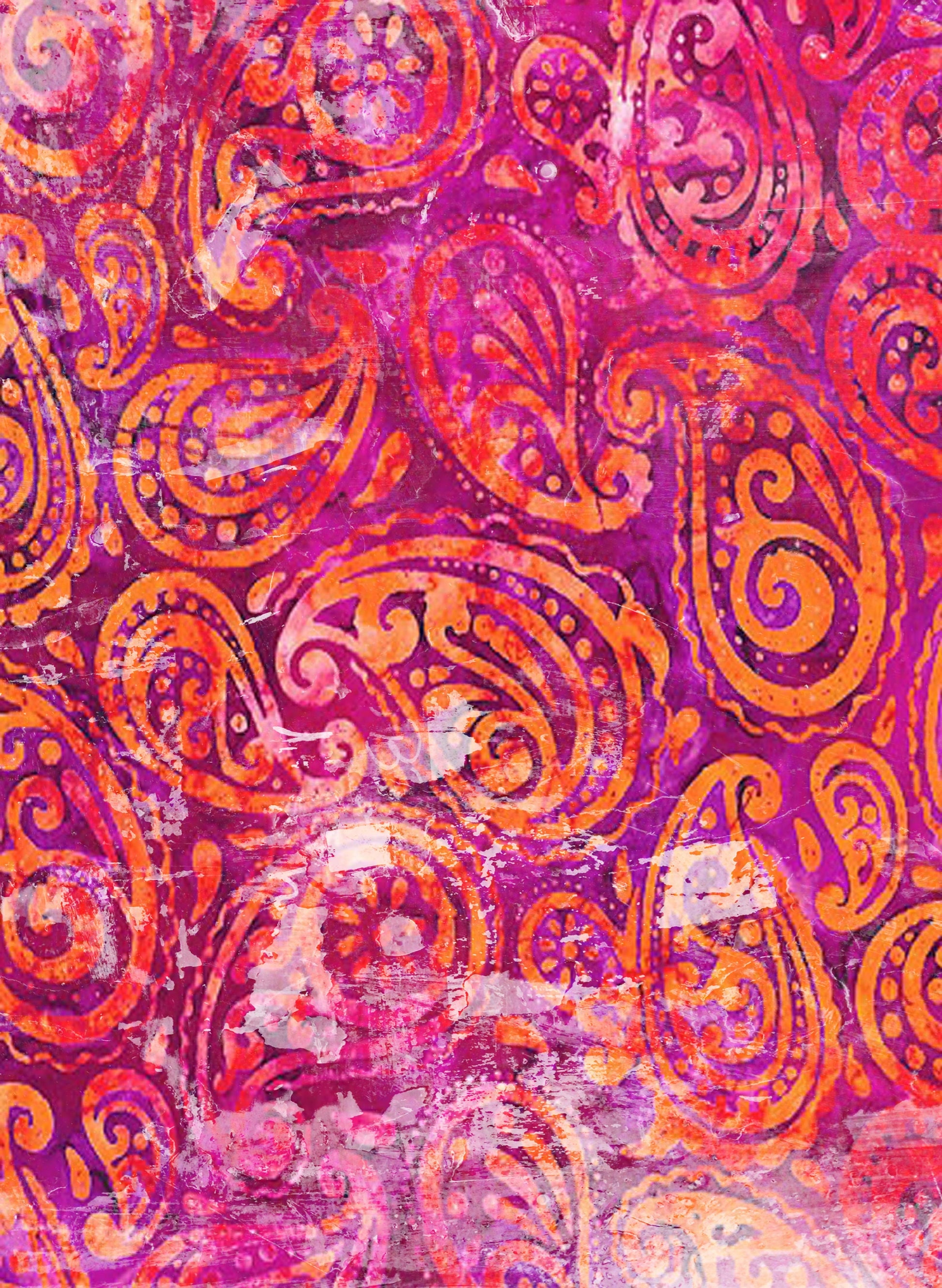 Large Rice Paper for Decoupage - Furniture Decoupage - Vintage Decoupage - Floral Decoupage Paper - Ethnic Pattern