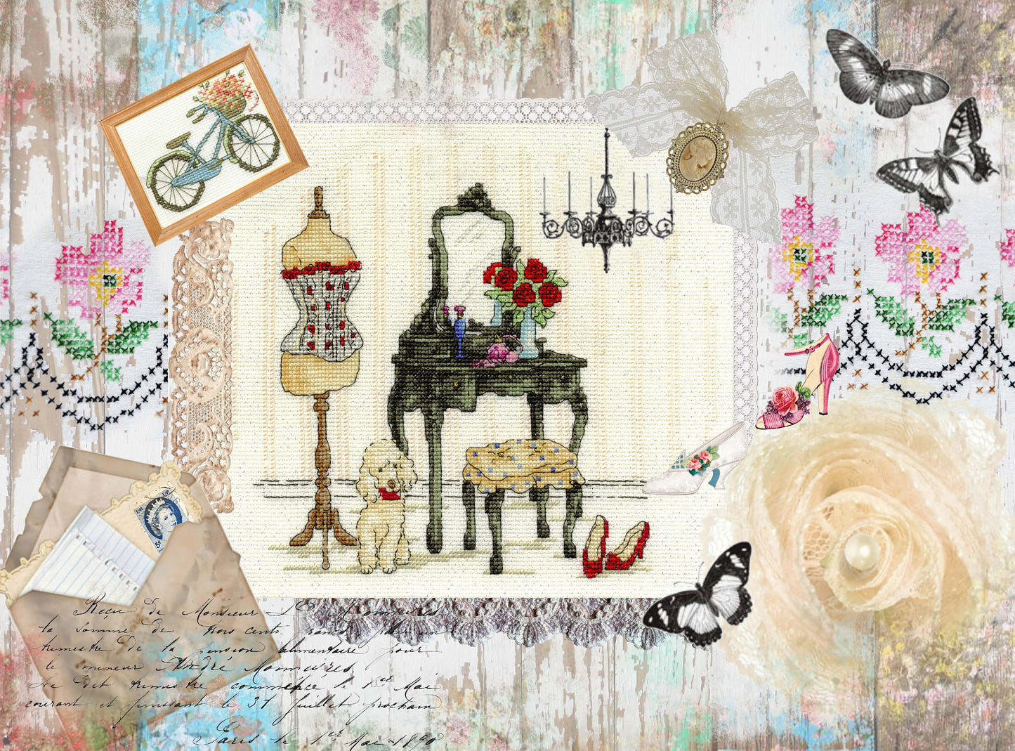 Large Floral Rice Paper - Vintage Decoupage Paper
