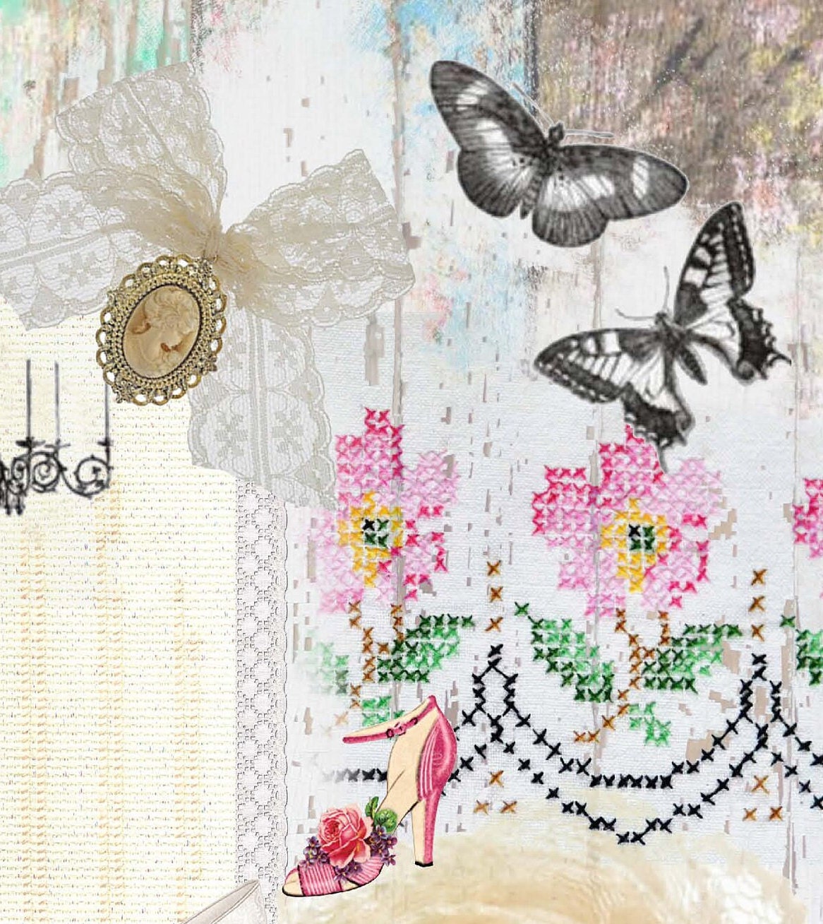 Large Floral Rice Paper - Vintage Decoupage Paper