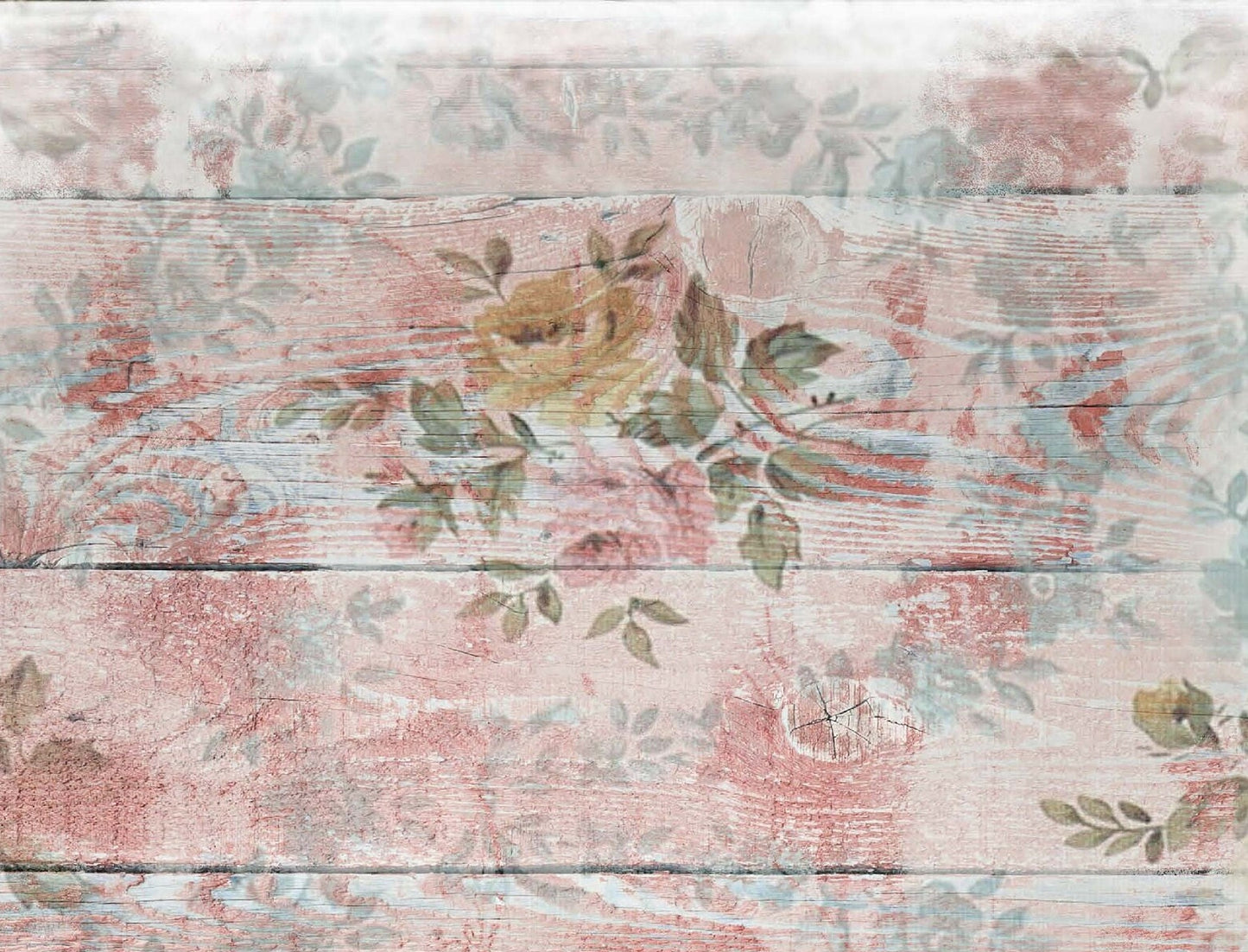 Large Rice Paper for Decoupage - Vintage - Floral Decoupage - Wooden Floor Flowers