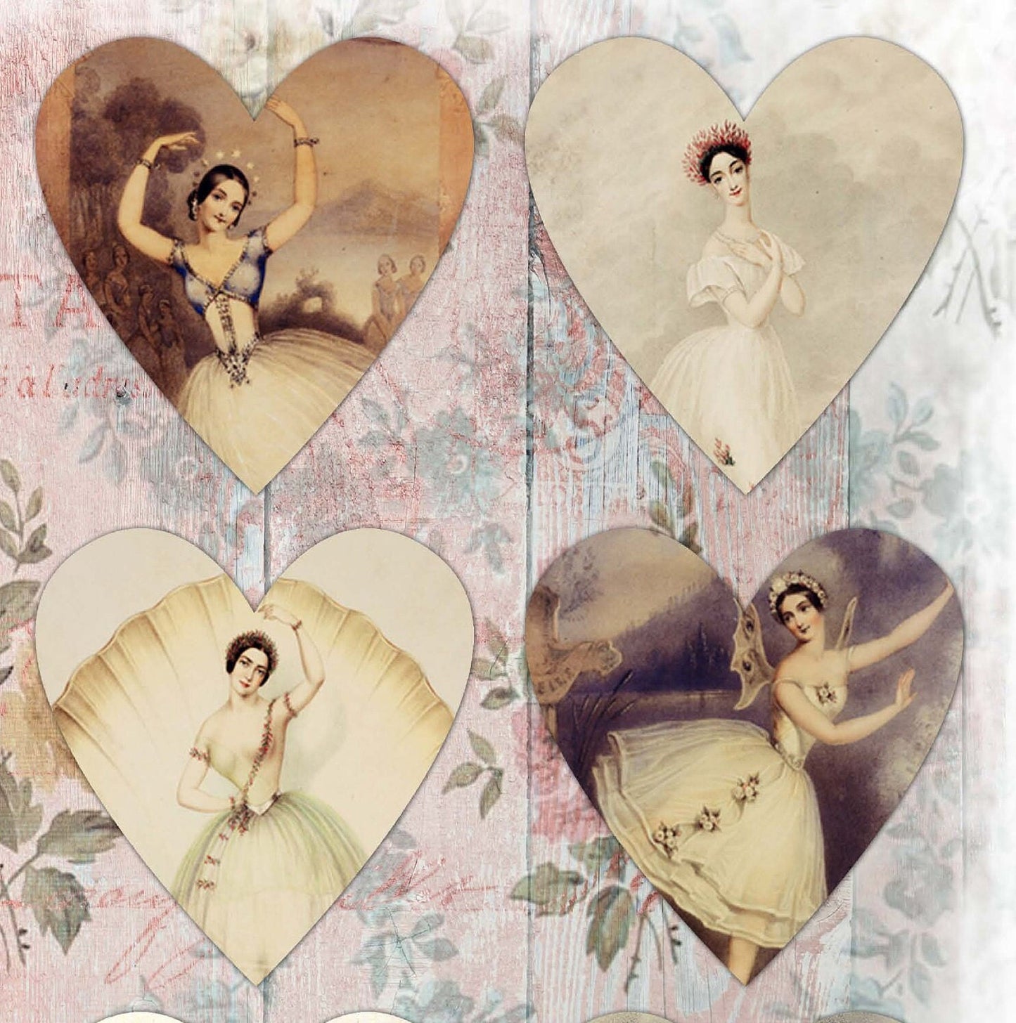 Large Rice Paper for Decoupage - Furniture Decoupage - Vintage Decoupage - Decoupage Paper - Ballerina